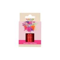 EDIBLE METALLIC FOOD PAINT RED COLOUR - 30 ML