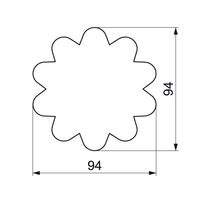 DOUGH CUTTER MULTI-PETAL FLOWER BLOSSOM MIDDLE SIZE