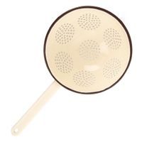 ENAMELED COLANDER 22 CM BROWN