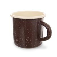 BROWN ENAMEL MUG 8 CM