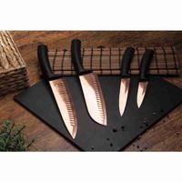 4-PIECE NON-STICK TITANIUM COATED KNIFE SET ROSE GOLD