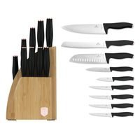 BERLINGERHAUS SADA NOŽOV SO STOJANOM BAMBOO 10 KS BLACK ROSE COLLECTION BH-2760