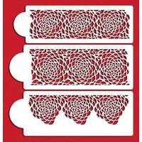 GEOMETRIC STENCIL SET - STENCIL CAMILLA ROSE CAKE SET - 3 DESIGNS