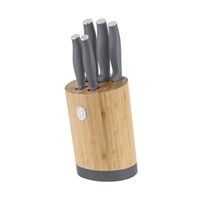 BAMBOO KNIFE SET WITH STAND, 6 PCS - ASPEN COLLECTION