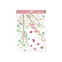 WINDOW FILM - GLITTERING FLOWERING BRANCHES, 30X42 CM