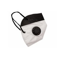 RESPIRATORY PROTECTIVE MASK KN95 WITH EXHALATION VALVE - BLACK AND WHITE
