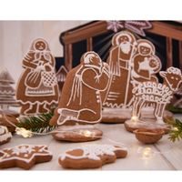 NEREZOVÁ REZAČKA BETLÉM SADA 7 KS + PAPIEROVÁ POSTIEĽKA