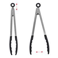 STAINLESS STEEL/SILICONE TONGS 35 CM