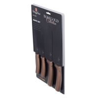 4-PIECE ROSEGOLD METALLIC LINE NON-STICK KNIFE SET