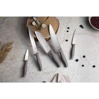 KNIFE SET WITH MAGNETIC HOLDER MADE OF ACACIA WOOD 6 PCS TAUPE COLLECTION