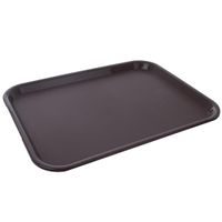 BROWN PLASTIC SERVING TRAY 45.5X35.5 CM