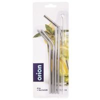 IMMORTAL STAINLESS STEEL STRAW - SET OF 4 - 21,5 CM + CLEANING BRUSH