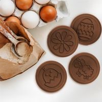 EASTER STAMP SET - 6 PIECES WOODEN/SILICONE/METAL