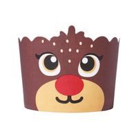 CHRISTMAS CUPCAKE DECORATING SET - REINDEER (SET OF 6)