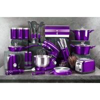 6-PIECE KNIFE SET IN STAND ROYAL PURPLE METALLIC LINE KIKOZA COLLECTION BERLINGERHAUS BH-2269