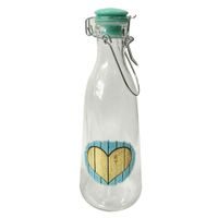 SKLENENÁ FĽAŠA CLIP S UZÁVEROM DRINK 1L