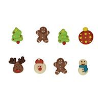 CHRISTMAS CHOCOLATE DECORATION SET - 8 PCS