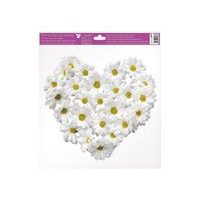 WINDOW FILM 6865 FLORAL HEART 30X33.5 CM