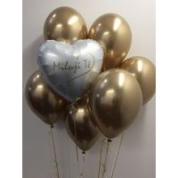 ZLATÉ CHROMOVÉ BALÓNKY 20 KS 30 CM