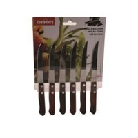 STEAK KÉS - ROZSDAMENTES ACÉL/FA - 6 DB