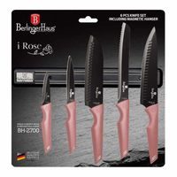 BERLINGERHAUS 6-PIECE KNIFE SET WITH MAGNETIC HOLDER I-ROSE EDITION BH-2700