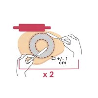 TORTAFORMA VIRÁGMINTÁS TORTÁKHOZ - SZÍV ÉS KOSZORÚ