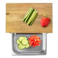 PRKÉNKO BAMBUS 42X29 CM+ZÁSOBNÍK NEREZ