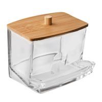WHITNEY PLASTIC/BAMBOO COTTON SWAB HOLDER