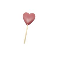 CHOCOLATE LOLLIPOP / TOPPER HEART PINK - RUBY CHOCOLATE