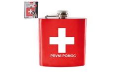 Pocket Stainless Steel Flask FIRST AID