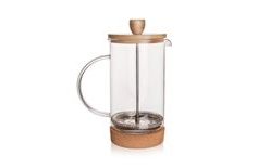 Konvica sklo/nerez/bambus kafetier CORK 0,4 l