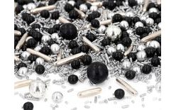 Cukrové zdobení ČERNO-STŘÍBRNÉ 30g