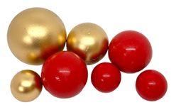 Čokoládové gule zlaté a červené