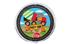 Kerek fóliás léggömb Autó - építkezés - 45 cm