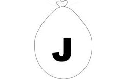 White Letter J Balloon