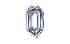 Balloon foil letter "O", 35 cm, silver (NELZE PLNIT HELIEM)