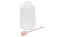 Méz tároló edény kanállal WHITE BASIC