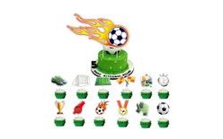 Zápich do dortu a muffinů 13ks fotbal - Cakesicq