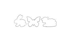 Tavaszi sütikiszúró szett 3 db – nyuszi, pillangó és bárányka