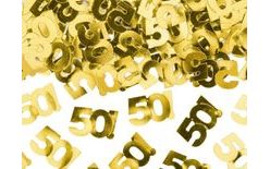 Metallic Confetti Number 50 - Gold - 15 g