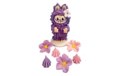 Labubu sugar figure with flowers