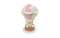 Sugar Cake Decoration – Teddy Bear with Balloon (Pink)