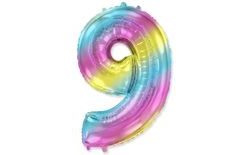 Léggömb fólia számok Rainbow 115 cm - 9