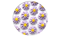 Cukor dekoráció - Gerbera 28 db világos lila