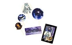 Wednesday – sada jedlých zápichov na tortu (cukrová dekorácia)