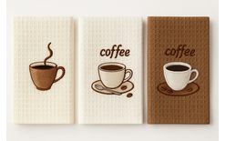 Set of COFFEE Kitchen Towels 45 x 70 cm, 3 pcs, Mixed Colors