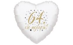 64th Birthday Heart Balloon