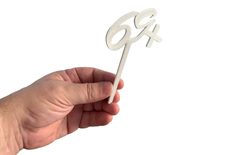 Birthday cake topper - 69+ - white - 3D printing