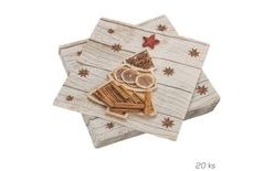 Ubrousek papír Stromeček+skořice 20 ks 33x33 cm