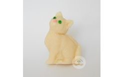 Pressed Animal Figure – 3D White Kitten